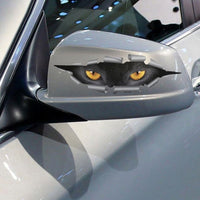 Autocollant 3D Voiture Yeux de Chat Noir