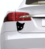 Sticker Voiture Tête de Chat Noir