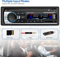 Poste Radio Voiture Bluetooth Stéréo FM Universel