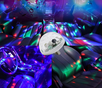Projecteur disco à sphère à facettes rotative avec jeux de lumière (code  35157) 